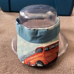2/$20 Vintage xhilaration Woody Beach Visor with Velcro Strap